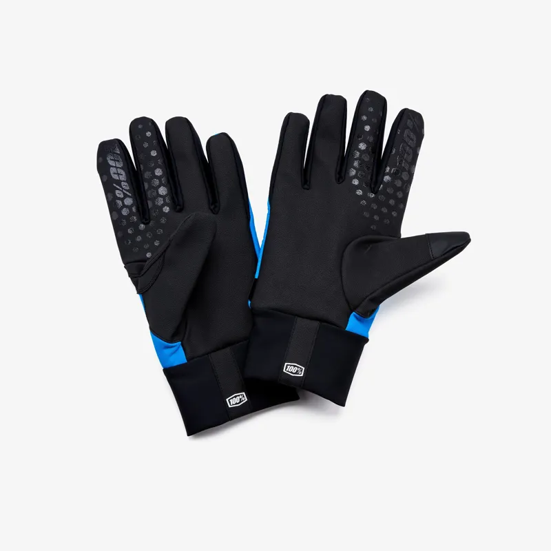 100 Percent Hydromatic Brisker Mountain Bike Gloves  Blue/Black-1